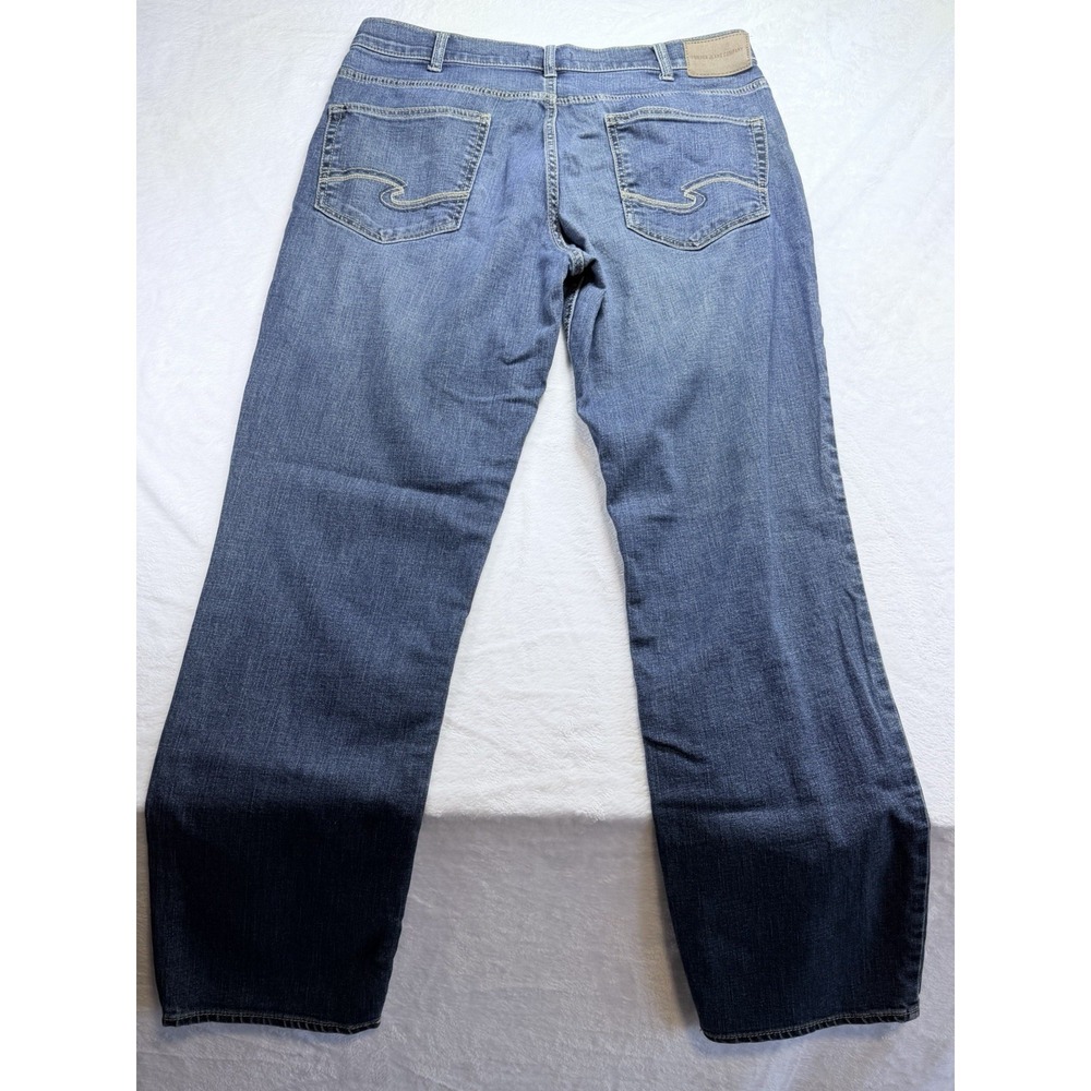 Silver Jeans Co Men's Eddie 34x34 (Fits 37x33) Straight Leg Blue Medium Wash